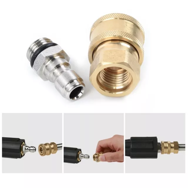 1/4INCH-Quick Release Connect Fitting Pressure Washer Coupling Connector Adapter