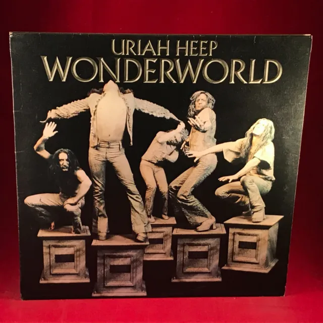 URIAH HEEP Wonderworld 1974 UK vinyl LP + inner original Something or Nothing