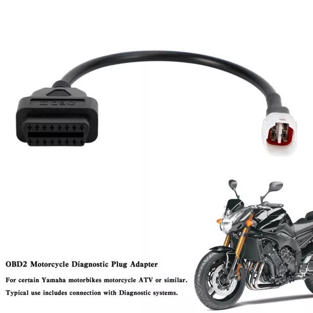 4 Pin auf OBD2 Kabel Diagnose Adapter Stecker passend für Yamaha R1 R6 MT09