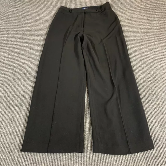 Ann Taylor Loft Pants Womens 12 Black Dress Straight Lined Wide Leg Career 30x30