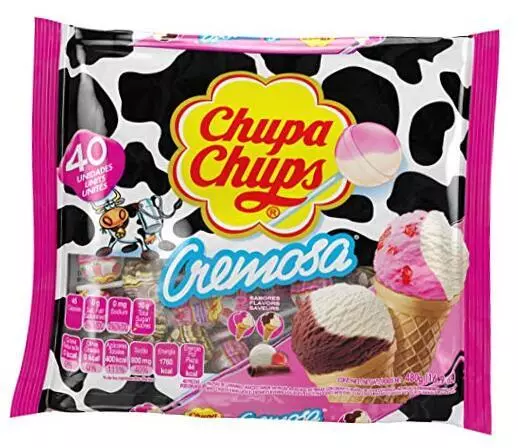 Chupa Chups Cremosa Lollipop Assortment, 2 Ice Cream Flavors, Individually