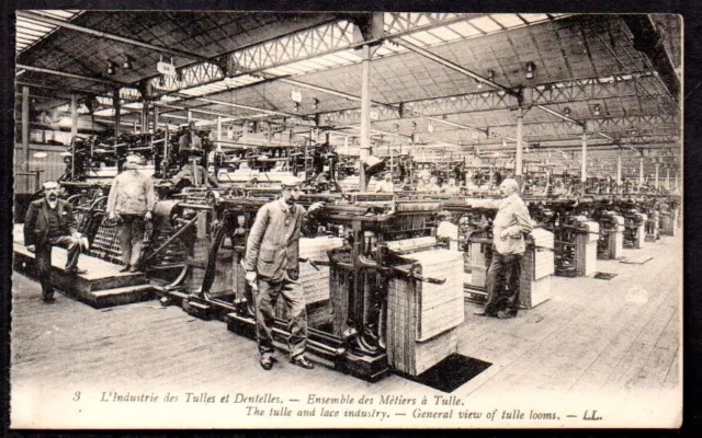 Cpa  --  Industrie Des Tulles Et Dentelles  Ensemble Des Metiers A Tulle . 610.F