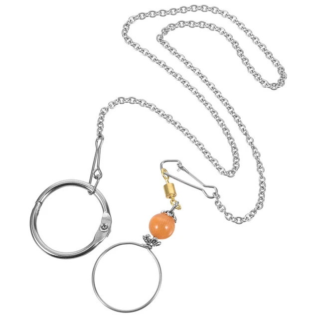 1 set anello decorativo collo uccellino catena pappagalli acciaio inox strumento addestramento uccellini