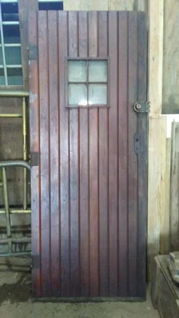 Antique Vintage Salvaged Wooden Entry Exterior Cellar Door for Restoration