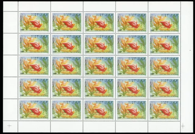 1990, VIETNAM, Scott# 2068-73, GOLDFISHES IN FULL SHEETS, MNH