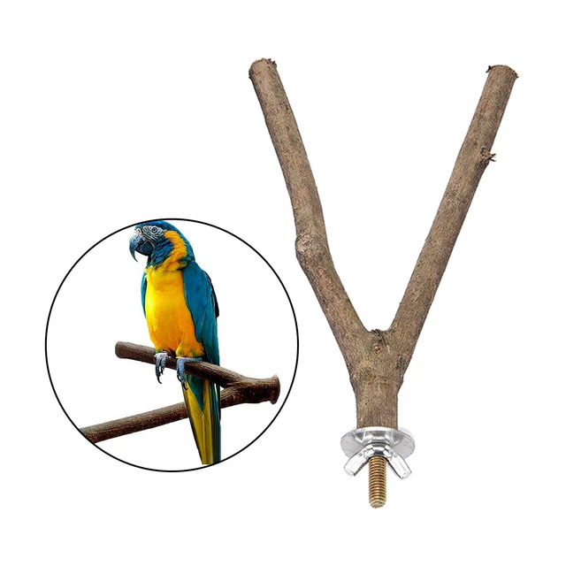 Vogel Papagei Barsch Holz Gabel Ständer Vogelkäfig