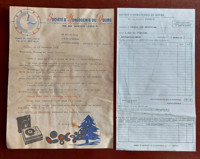 BON DE COMMANDE cartes et guides Michelin 1955 EUR 12,00