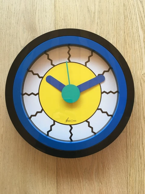 Neos of Lorenz Wall Clock Memphis Design Du Pasquier & Sowden