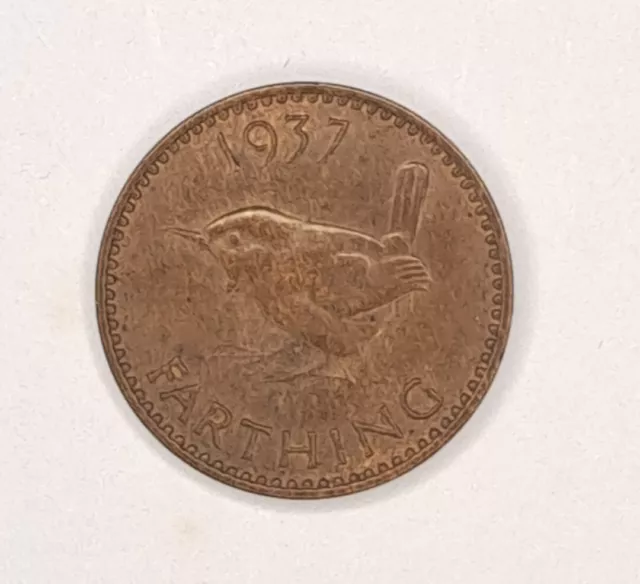 1937 King George VI Farthing Coin