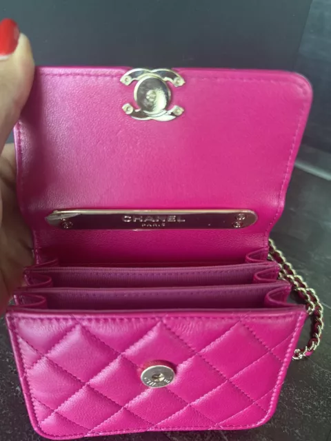 Chanel Quilted Top Handle Mini Flap Clutch w Chain 3