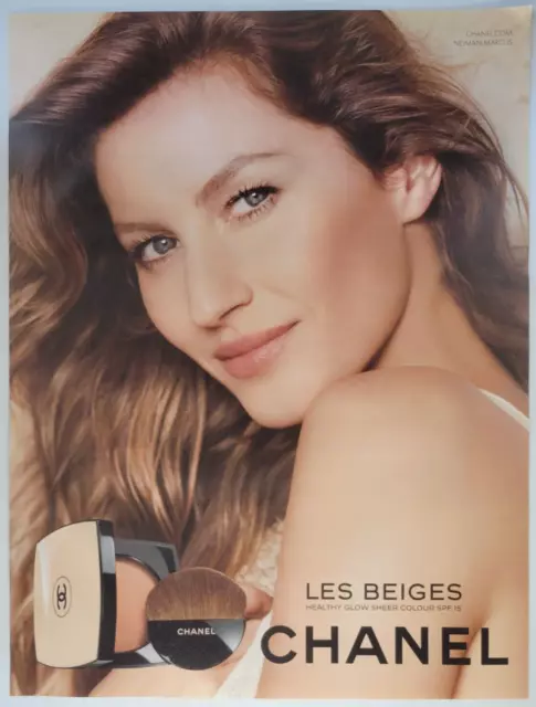 Chanel Les Beiges Makeup Women Gisele Bundchen  2013 W Magazine Ad 10x13"