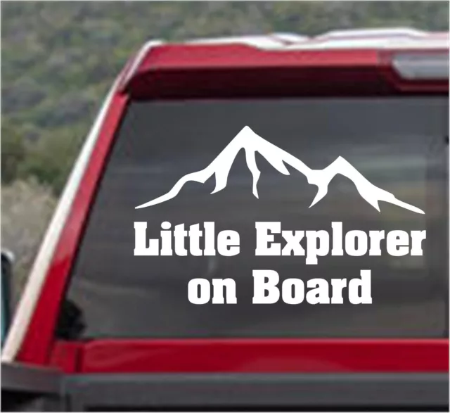 LITTLE EXPLORER ON BOARD Vinyl DECAL for Window Car/Truck/ Motorcycle~ 1875