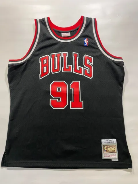 Chicago Bulls #91 Dennis Rodman Mitchell & Ness HWC NBA Jersey - Mens XL