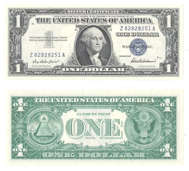 1957 $1 Silver Certificate Fr 1619 Uncirculated #251