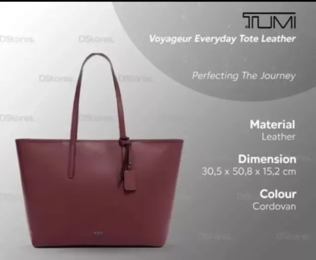 TUMI VOYAGEUR Business Tote Laptop Travel Luggage Bag Leather NWT MSRP ...