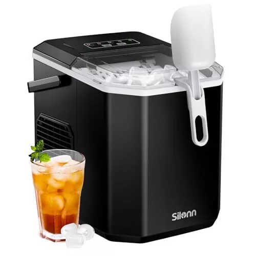 AGLUCKY Nugget Ice Maker Countertop, Portable Machine with
