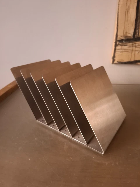 Porte serviettes en verre fumé années 70
