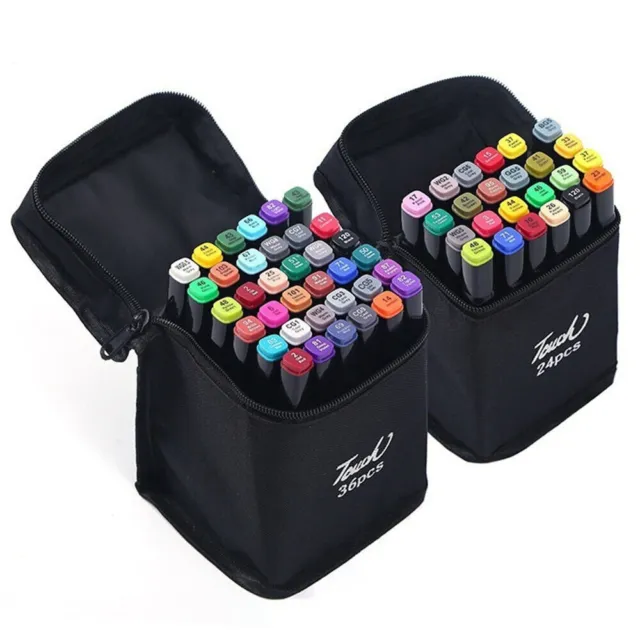 TouchCool Art Dual Tip Marker/Highlighter Sketch Pen Set;  Broad Chisel & Fine Tip Markers - Dual Tip markers