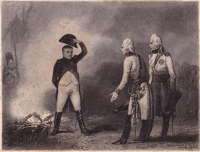 Gravure Ancienne Napoléon Présentant Ses Neveux à La France - Empire - 19ème
