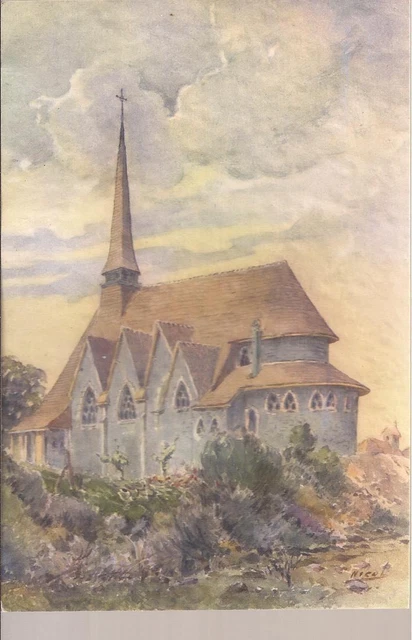 Cpa Vongy.thonon Les Bains.eglise N D Du Leman.aquarelle De Nicol.non Ecrite..be
