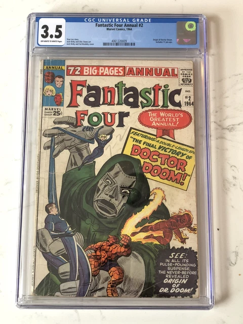 Fantastic Four Annual #2 (1964) Origin of Doctor Doom CGC 3.5 VG-