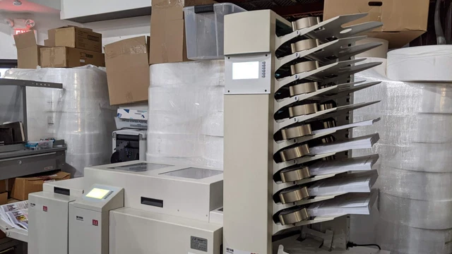 Morgana Plockmatic Booklet Maker BM-2000S with Trimmer and Air Collator ACF-510