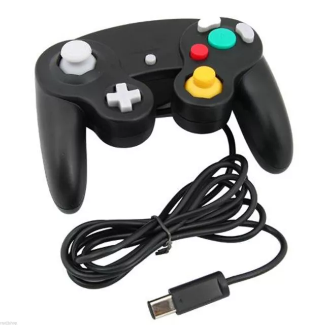 NEW BLACK WIRED CLASSIC CONTROLLER JOYPAD GAMEPAD FOR NINTENDO GAMECUBE GC & Wii