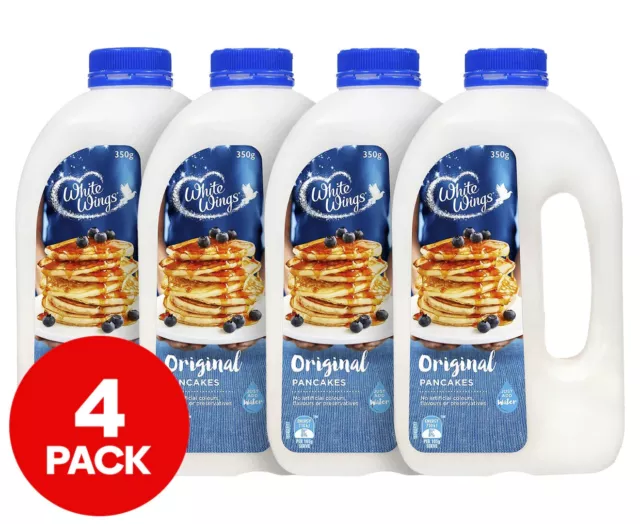 4 x White Wings Shaker Pancake Mix Original 350g**