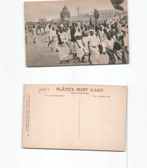 (c608)   Ansichtskarte Hindufest in Colombo  Ceylon ungebraucht