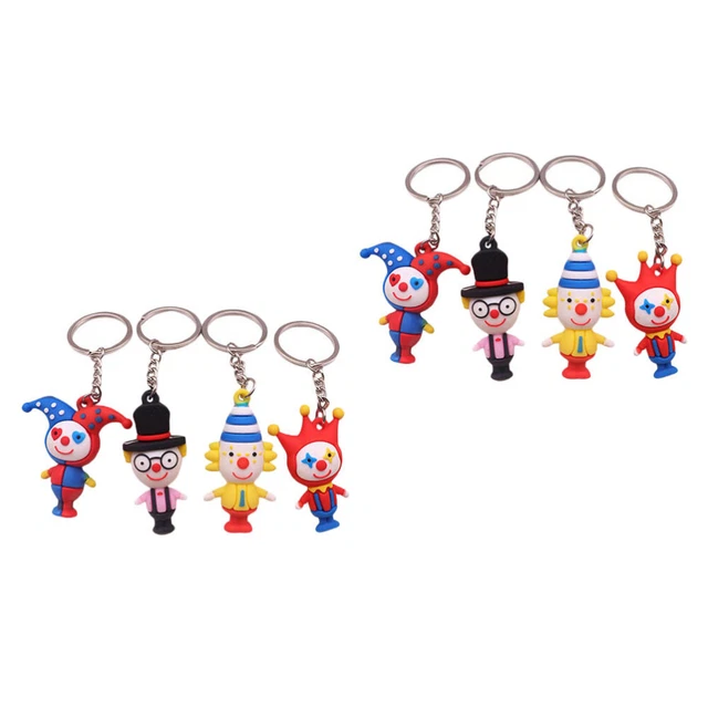 8 Pcs Puppenverzierung Clown-Schlüsselanhänger Praktischer Handtasche