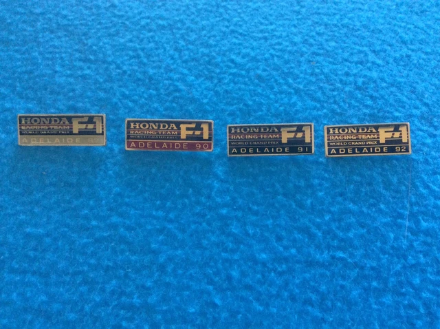Pin Racing Team VINTAGE HONDA RACING Team Adelaide Rare Set Collector Pins 1989, 90, 91 ...