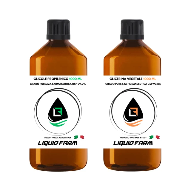Liquid Farm Kit Base Neutra Glicerina Vegetale Glicole Propilenico 2000 ML