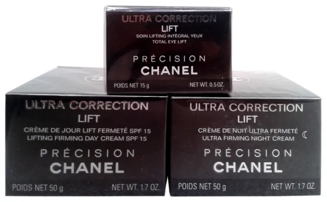 SET OF 3 Chanel Precision Ultra Correction Day & Night & Eye Lifting Cream  Set! $160.00 - PicClick