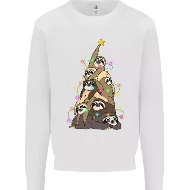 Christmas Sloth Tree Funny Xmas Kids Sweatshirt Jumper