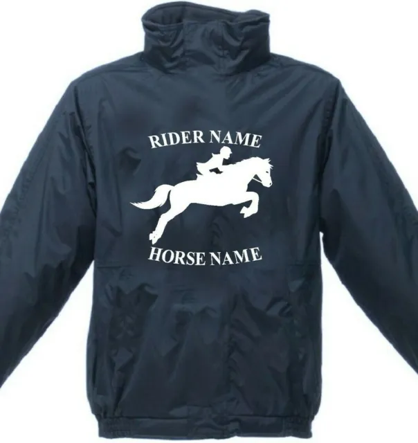 Personalised Regatta Horse Jacket Rider Equestrian Mens Kids Unisex Waterproof