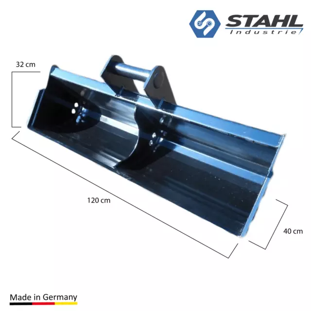 Baggerschaufel Radlader Minibagger Bagger Räum-Schaufel 120cm Aufnahme: MS01