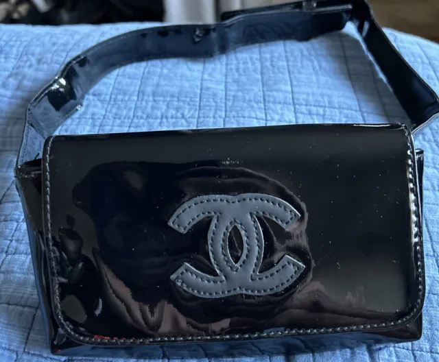chanel leather belt pouch