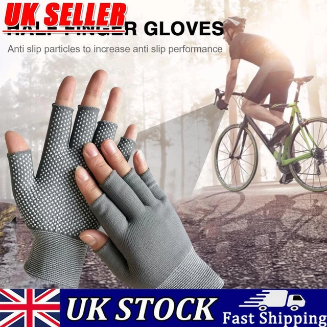 Fingerless Outdoor Bicycle Anti-skid Half Finger Fishing Gloves (Grey)