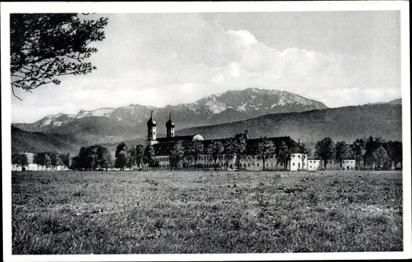 Ak Benediktbeuern in Oberbayern, Ansicht mit Kloster - 3032363