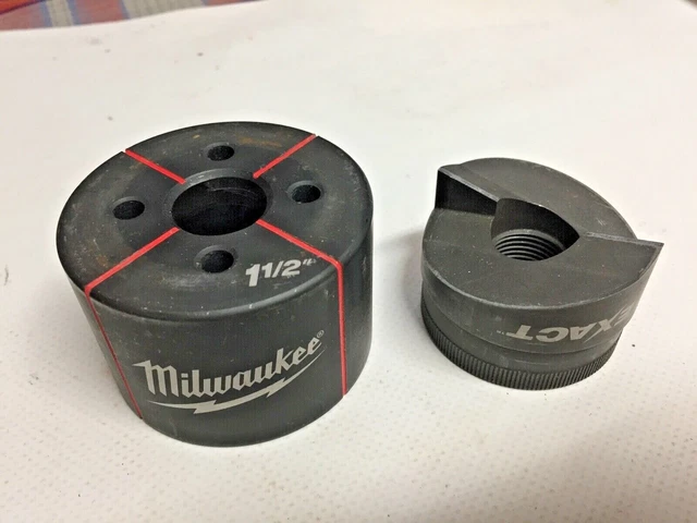 Milwaukee Exact 1-1/2” Knockout Punch & Die Set 49-16-2668, 9 PreOwned MINT