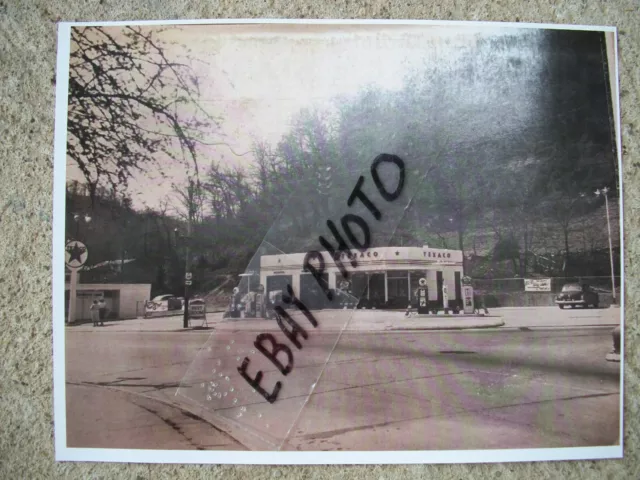 PHOTO 1950s TEXACO GAS STATION RHODES AVE NEW BOSTON OHIO NEAR PORTSMOUTH OH