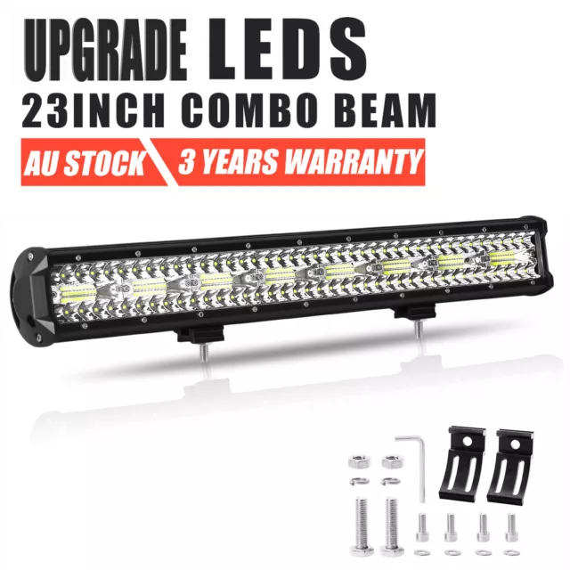 23 inch LED Light Bar Spot Flood Driving Lamp Offroad 4WD Truck SUV ATV UTE Boat