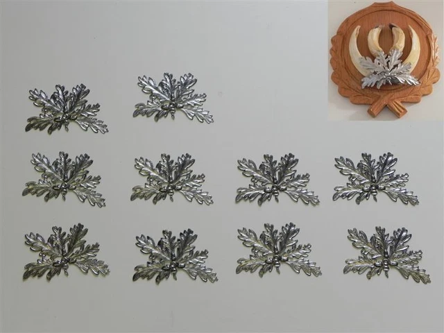 10 X Hoja de Roble Portada Armas Jabalí Cubierta Decoración Juego Paquete