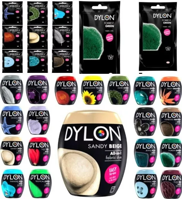 22 Colours Dylon Fabric and Clothes Dye Dylon Machine / Hand dye Soft  Furnishing