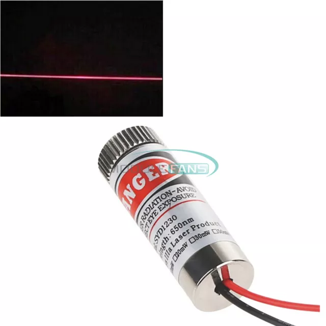 1/2/5/10X 5V Line Red Laser Module 5mW 650nm Focus Adjustable Laser Head Module