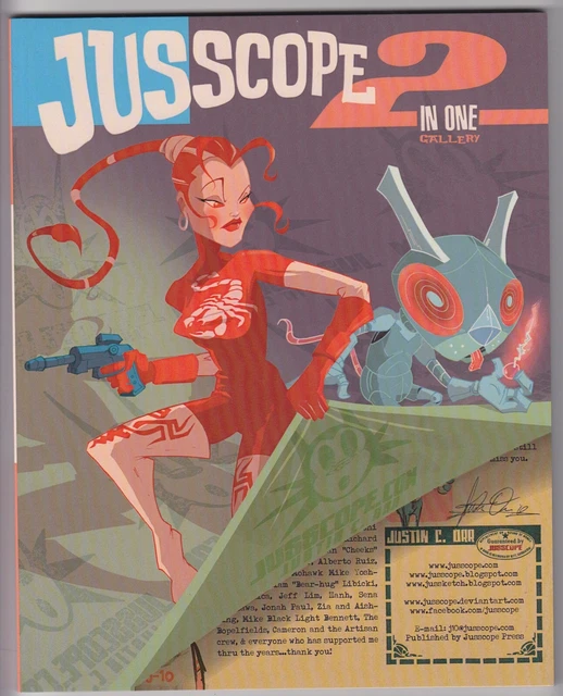 Jusscope 2 In One Justin Orr Gallery & Sketchbook 2010 Batman Wolverine Punisher