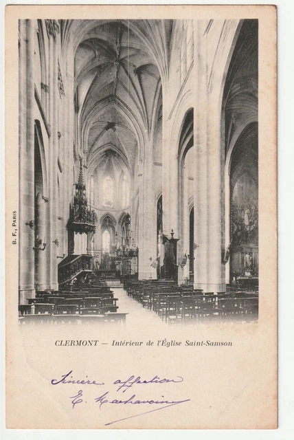 CLERMONT - Oise - CPA 60 - Interieur de l' Eglise Saint Samson