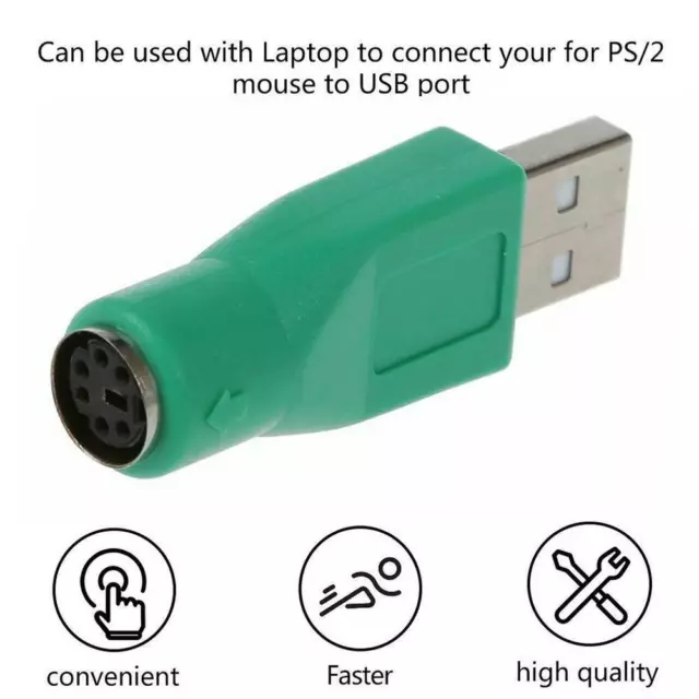 PS/2 Female to USB Male Converter Connector Adapter For PC Key✨