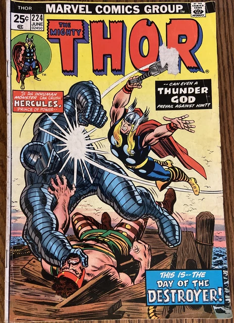June 1974 Issue Marvel Comic THE MIGHTY THOR #224 Day of the Destroyer