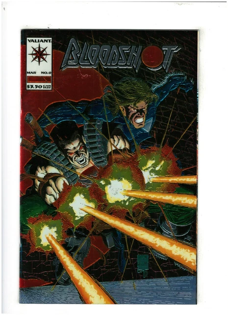 Bloodshot #0 NM- 9.2 Valiant 1993 Chrome Cover Joe Quesada, Eternal Warrior app.